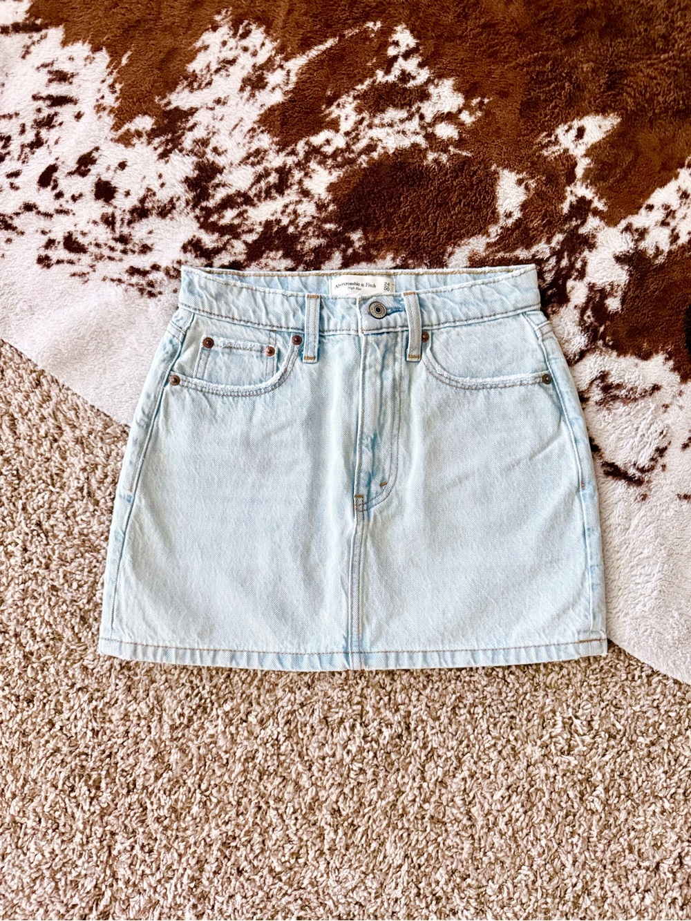 Abercrombie & Fitch High Rise Denim Skirt